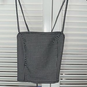 Lace up back crop top